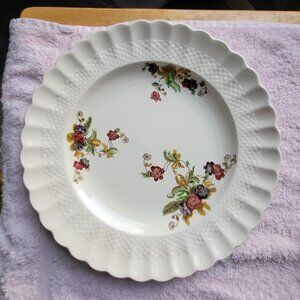 SPODE COPELAND CHINA SALAD PLATE BASKET WEAVE WICKER LANE MADE IN ENGLAND 'BIN F